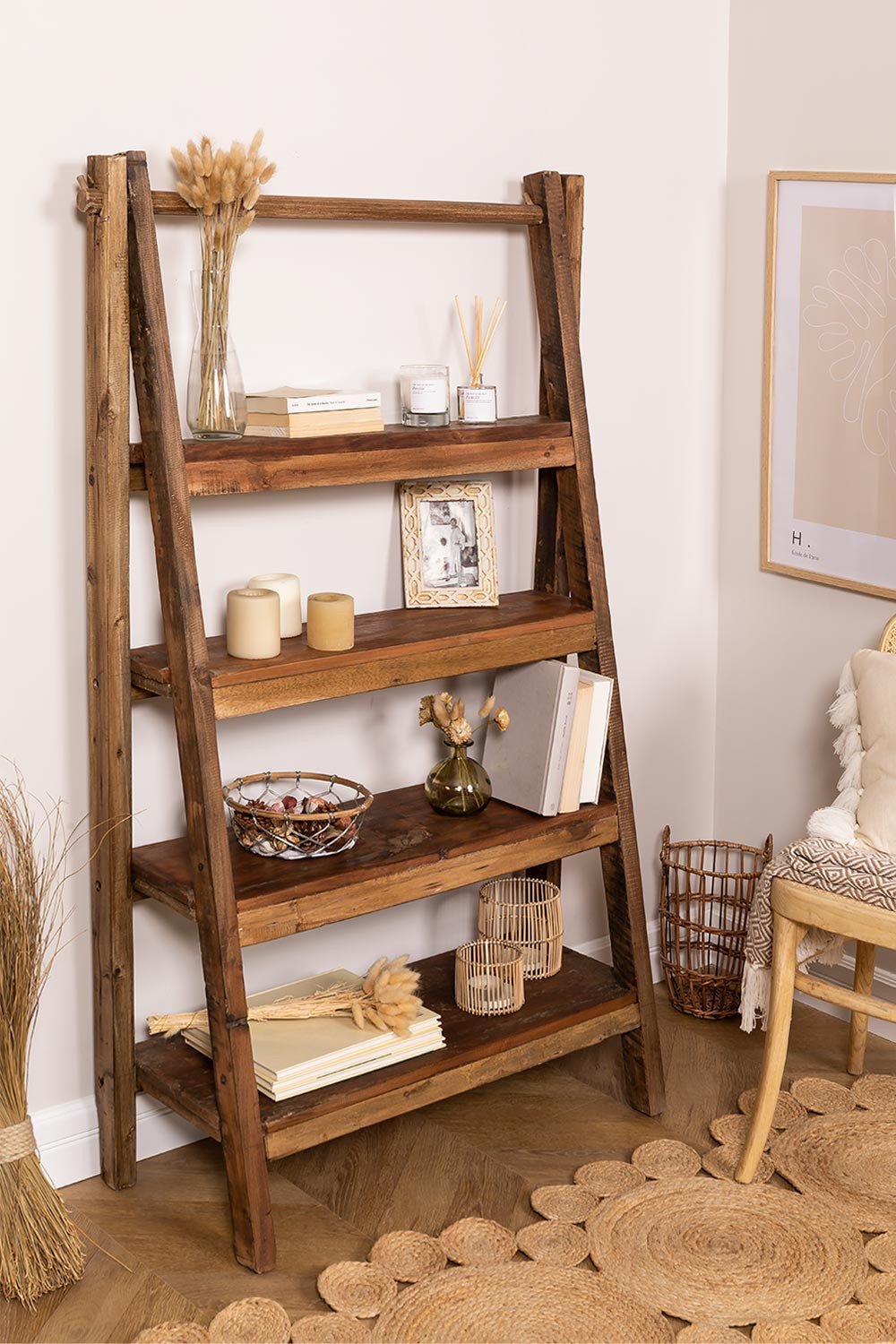 Scaffalatura in legno riciclato Daman