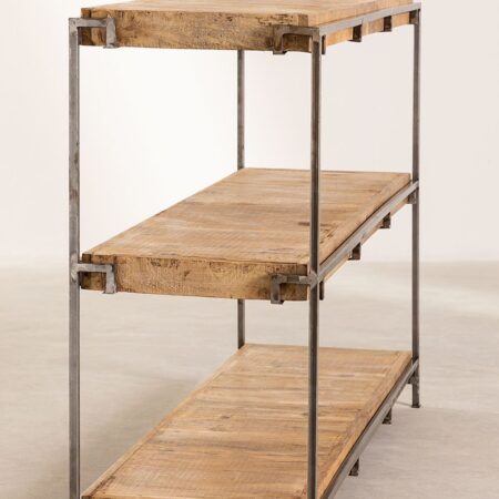 Scaffale a 3 ripiani in legno di mango Inme