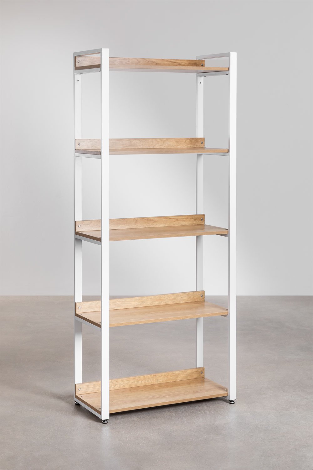 Scaffale in acciaio e legno Ariaster
