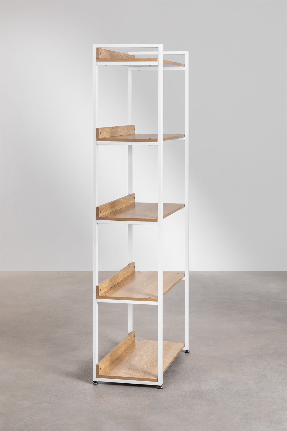 Scaffale in acciaio e legno Ariaster