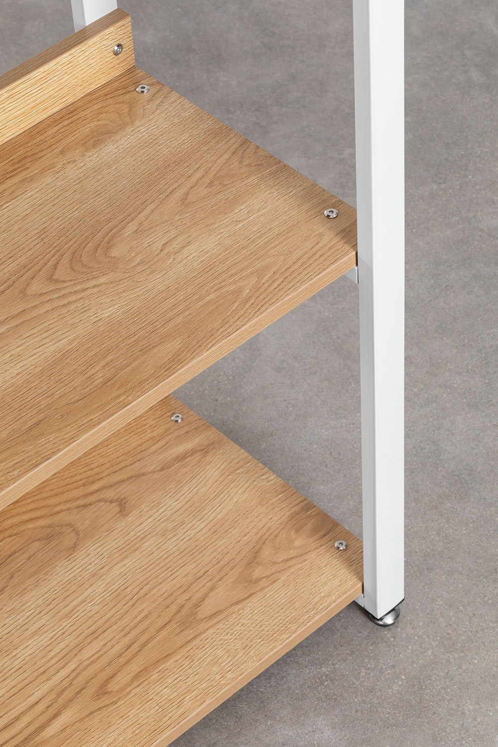 Scaffale in acciaio e legno Ariaster