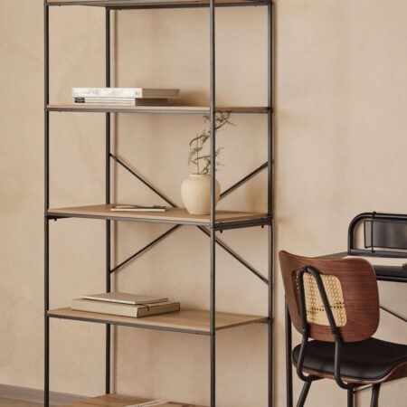 Scaffalatura in legno e metallo Baxter