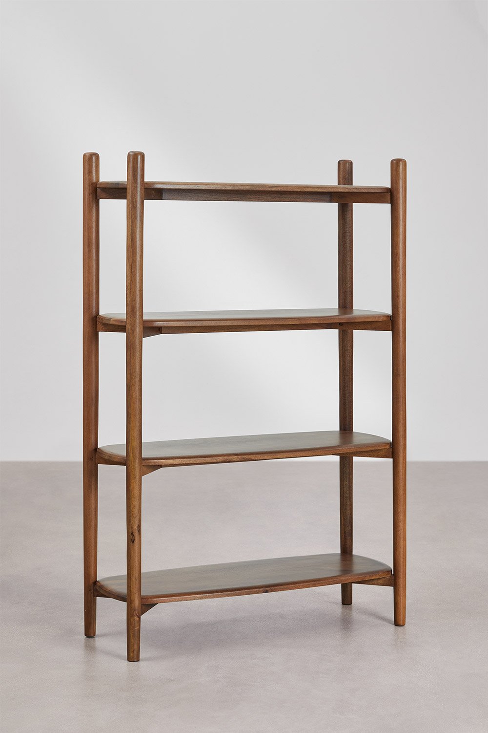 Scaffale a 4 ripiani in legno di mango Gina