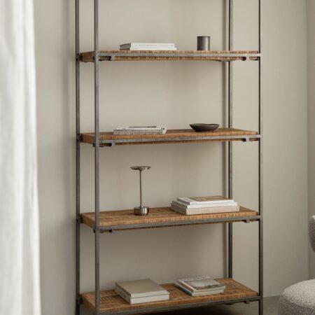 Scaffale Inme in legno di mango con 5 ripiani