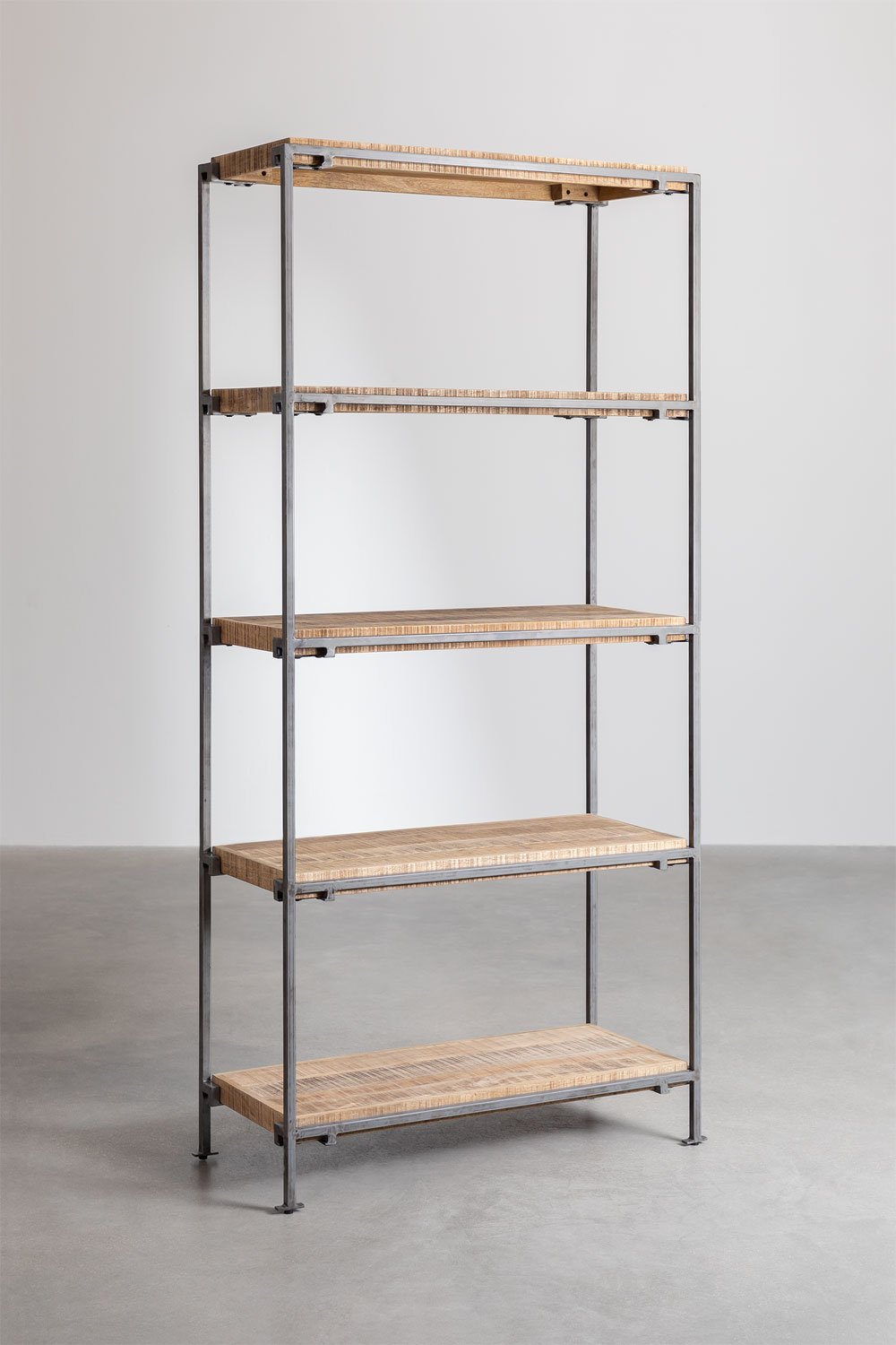 Scaffale Inme in legno di mango con 5 ripiani