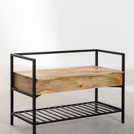 Scarpiera Okut in legno di mango