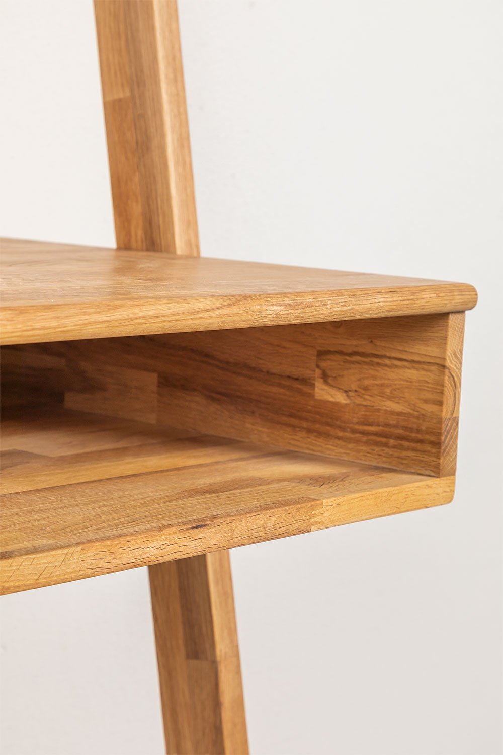 Scrivania in legno di quercia con ripiani Zina Style