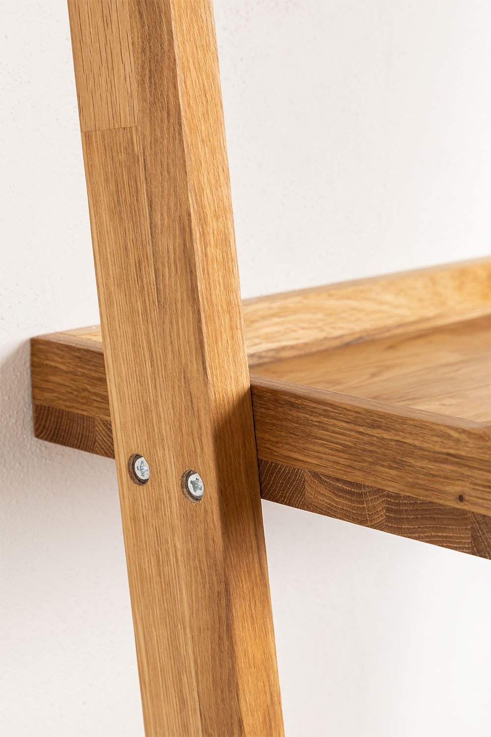 Scrivania in legno di quercia con ripiani Zina Style