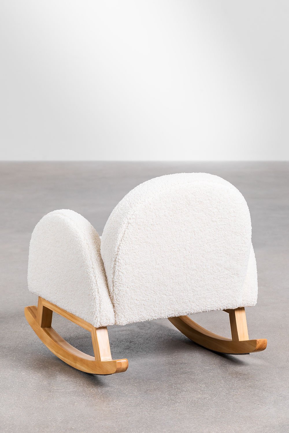 Sedia a dondolo in pelle di pecora Gigis Kids