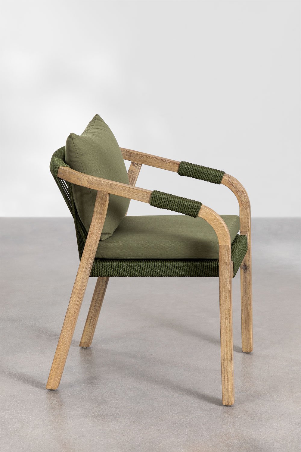 Sedia da giardino con braccioli in legno di acacia Dubai