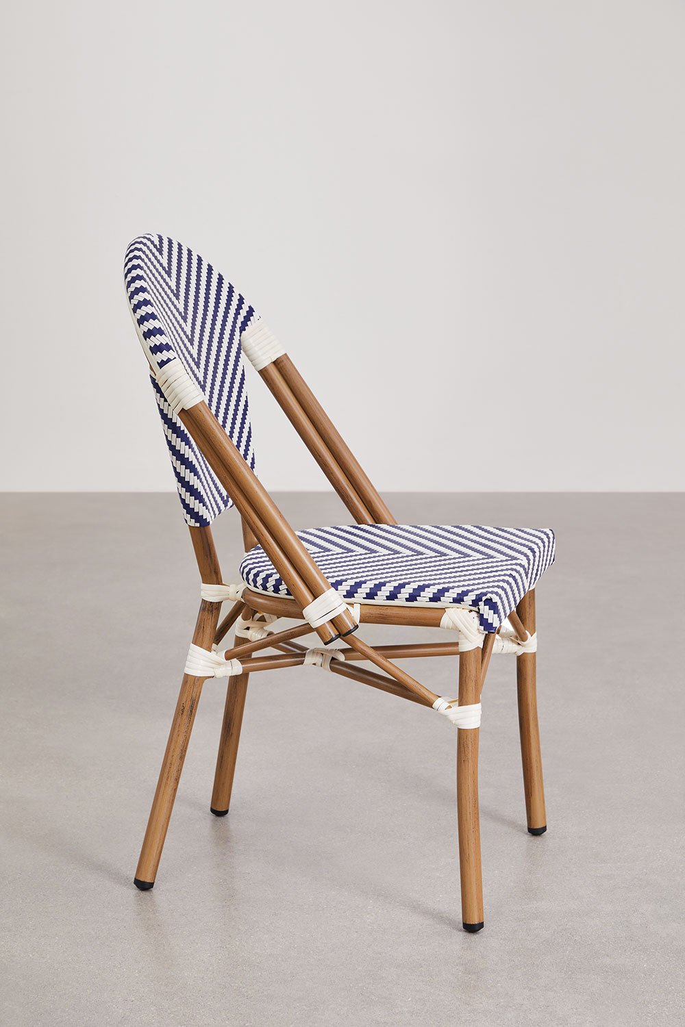 Sedia da giardino impilabile in alluminio e rattan sintetico Brielle Bistro