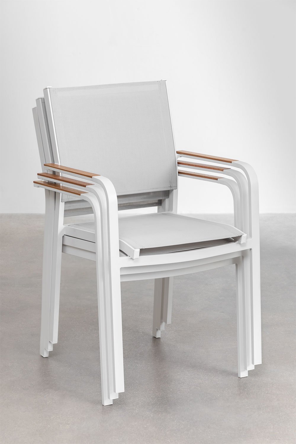 Sedia da giardino impilabile in alluminio Archer