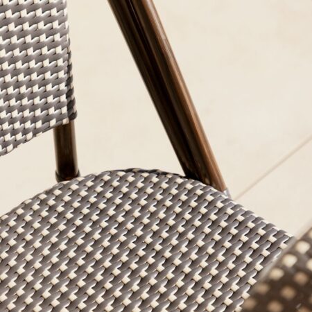 Sedia da giardino impilabile in alluminio e rattan sintetico Brielle Bistro