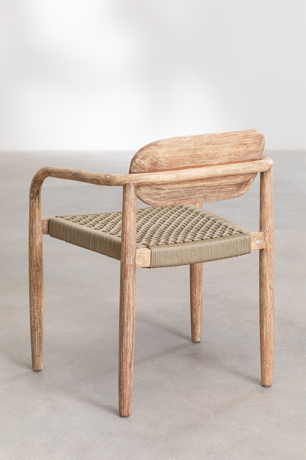 Sedia da giardino con braccioli in legno Naele
