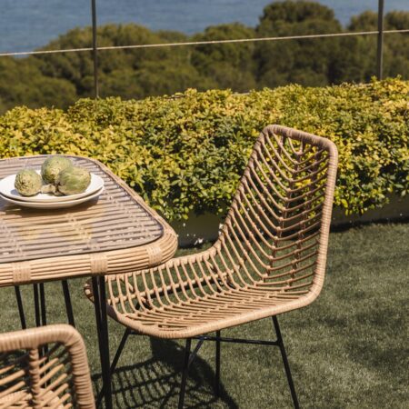 Sedia da giardino in rattan sintetico Gouda Natural