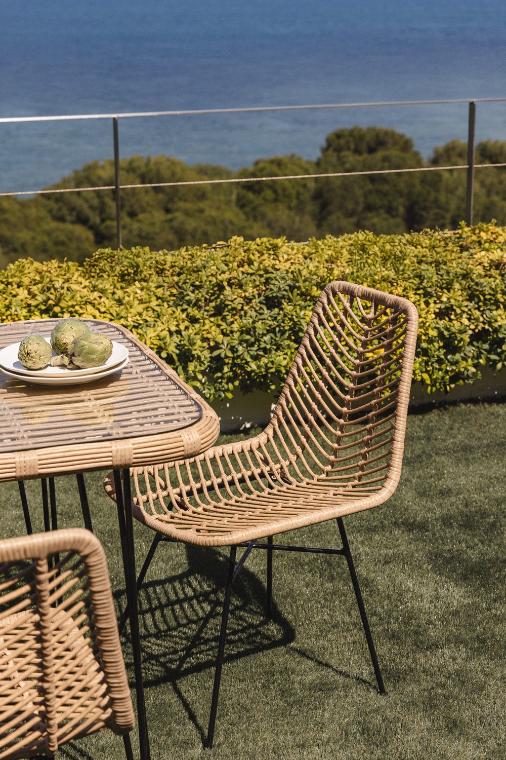 Sedia da giardino in rattan sintetico Gouda Natural