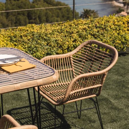 Sedia da giardino Zole in vimini sintetico