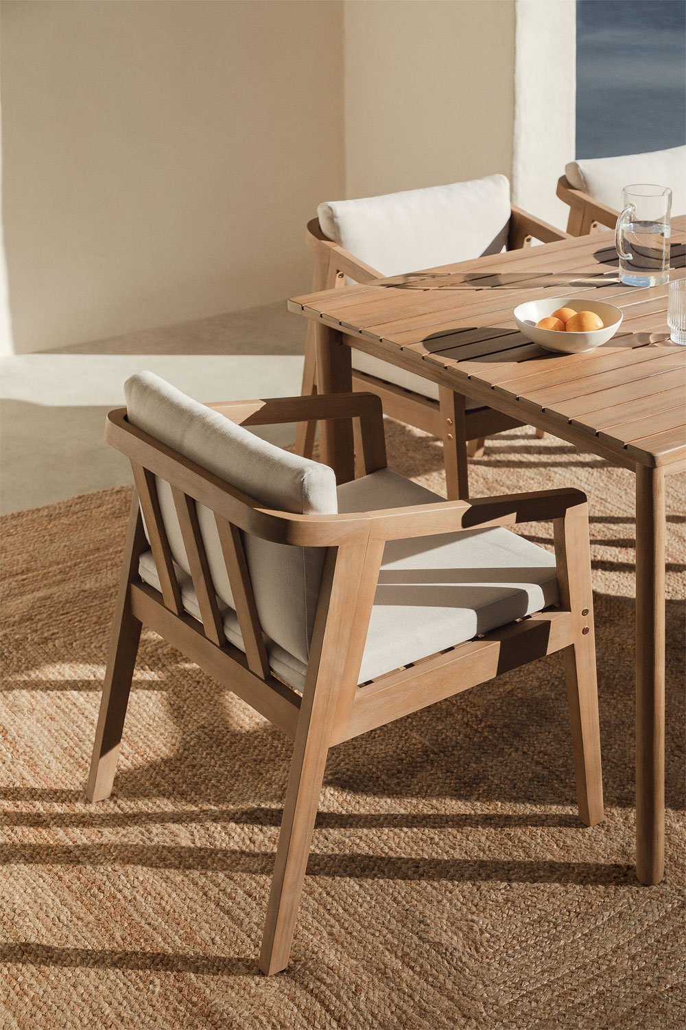 Sedia da giardino in legno di acacia Kaela