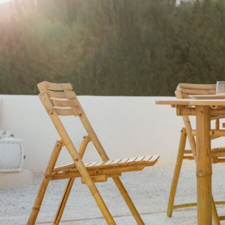 Sedia da giardino pieghevole in bambù Nelida