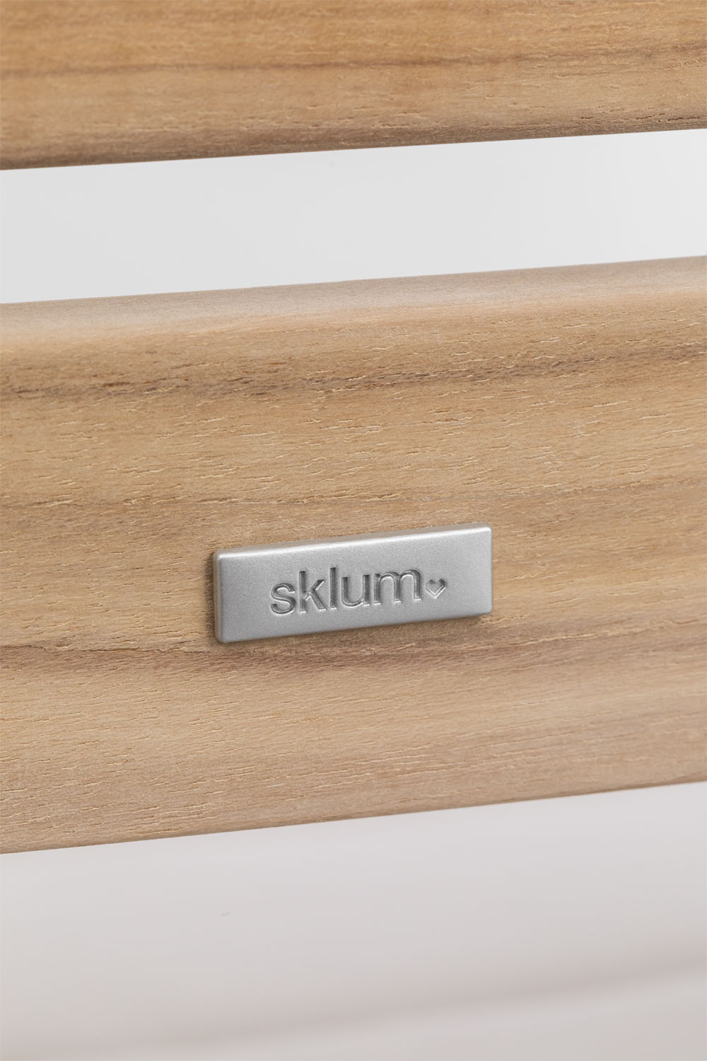 Sedia da pranzo con braccioli in legno di teak e alluminio Lowel
