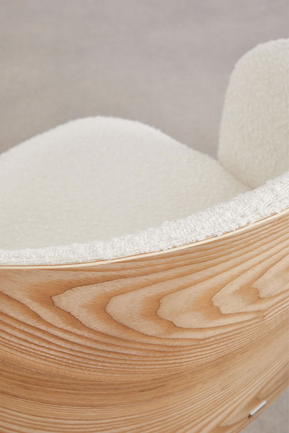 Sedia da pranzo in legno imbottita Amieva