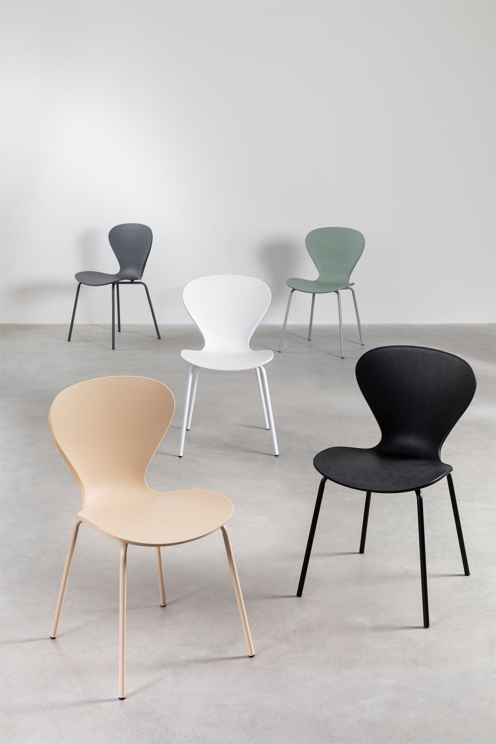 Sedia da pranzo impilabile Uit Colors