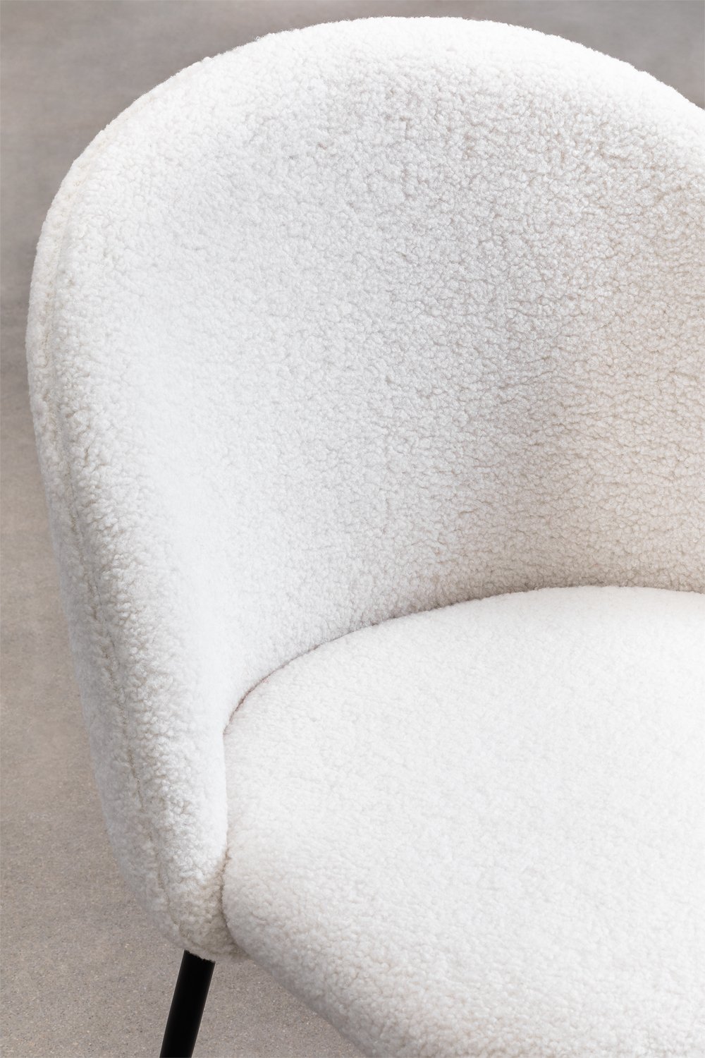 Sedia da pranzo in bouclé Kana Design