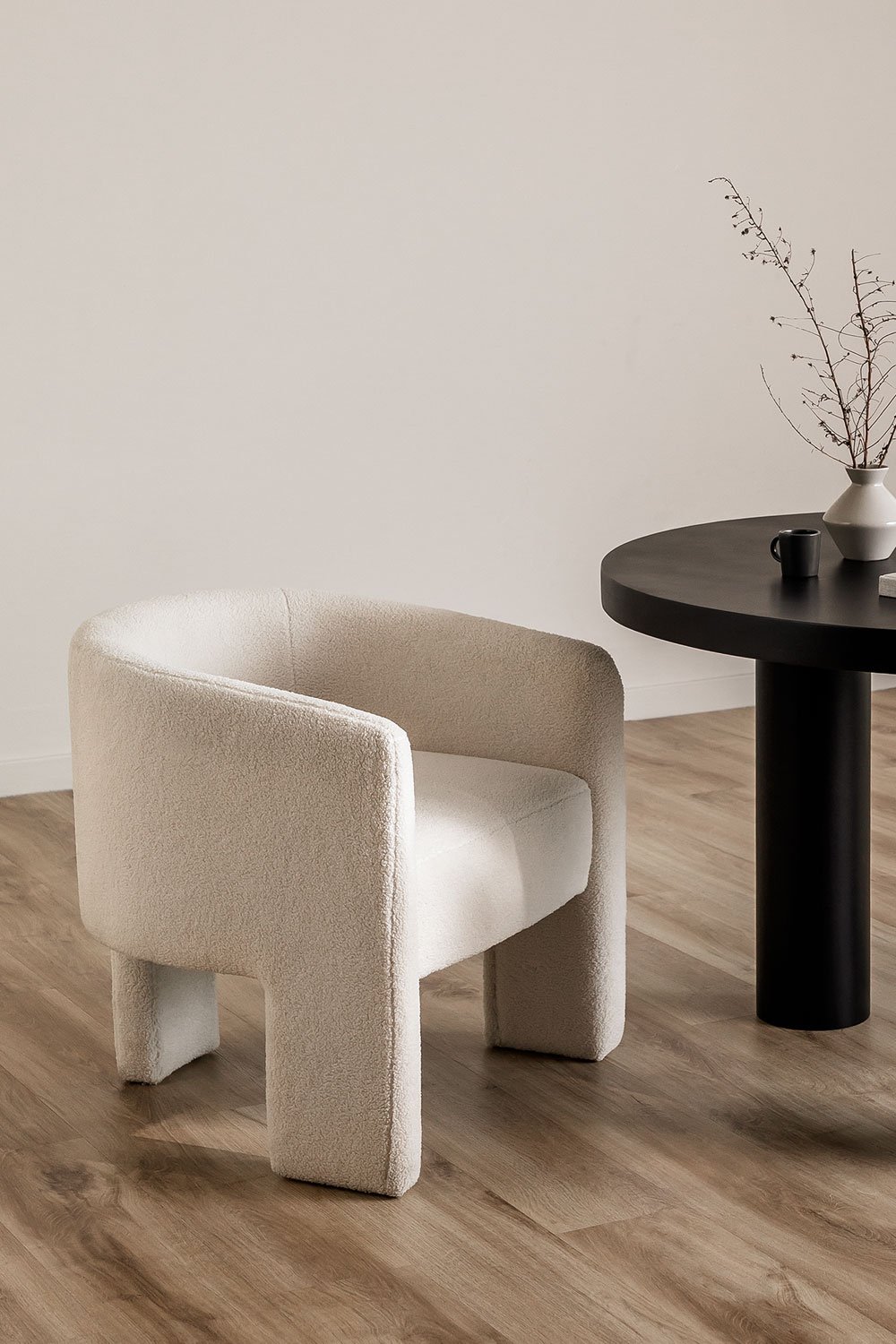 Sedia da pranzo in shearling Xastru
