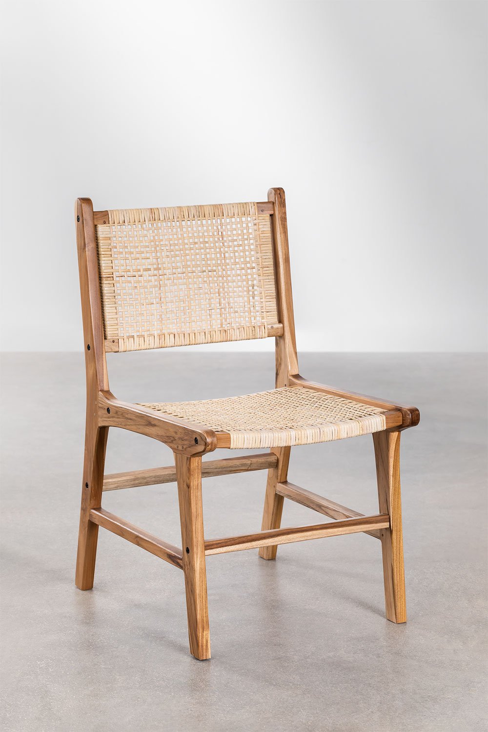 Sedia da pranzo in legno di teak Catua