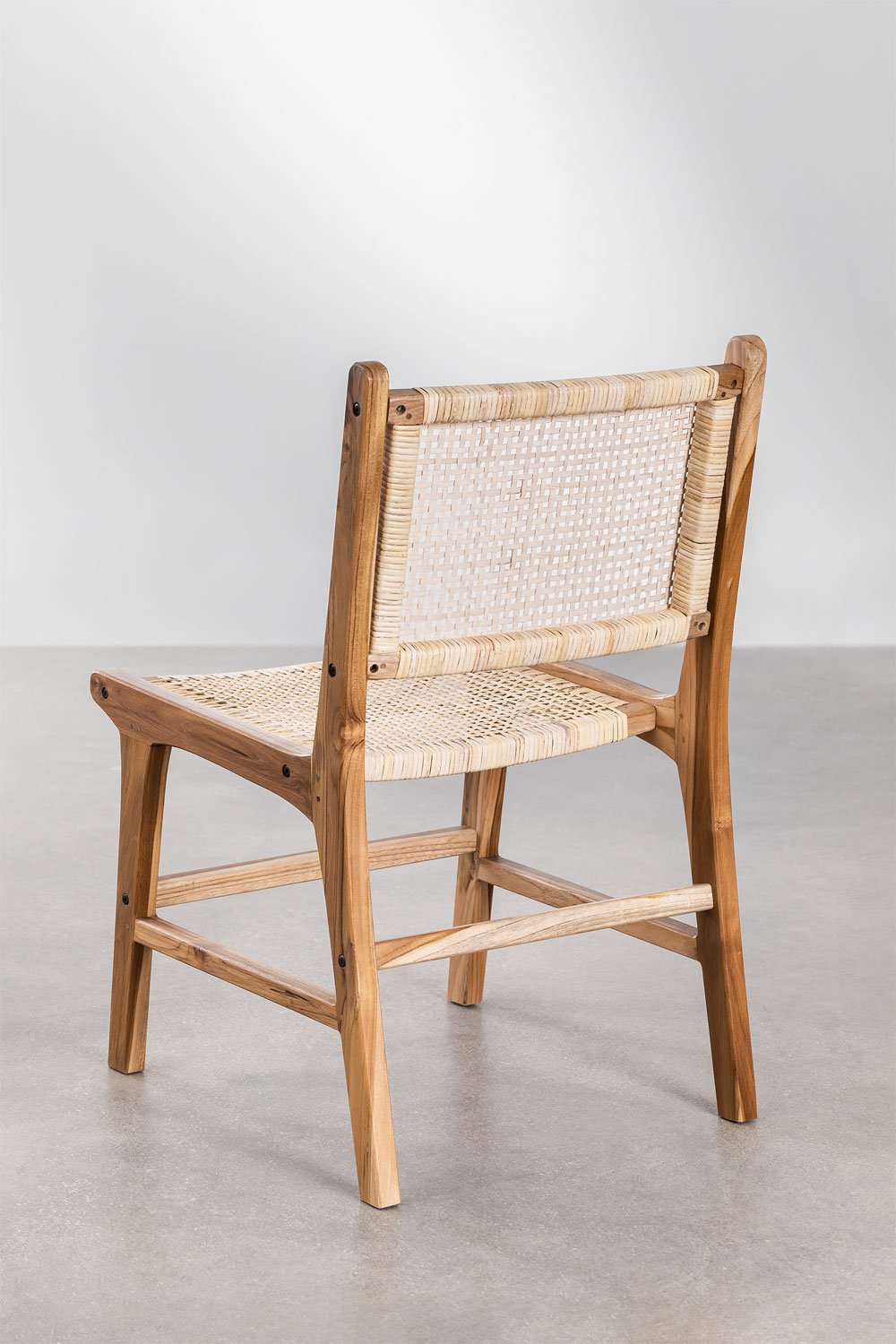Sedia da pranzo in legno di teak Catua