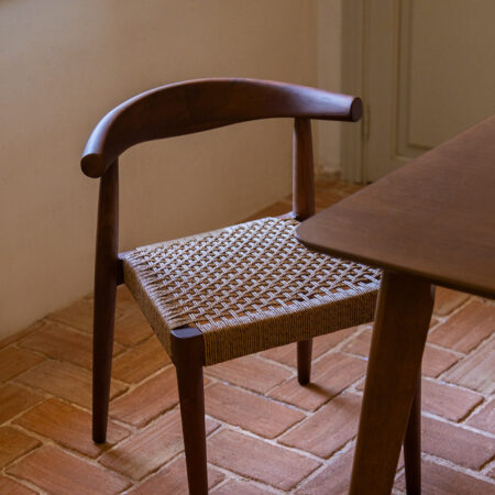 Sedia da pranzo Celle style in legno di teak scuro