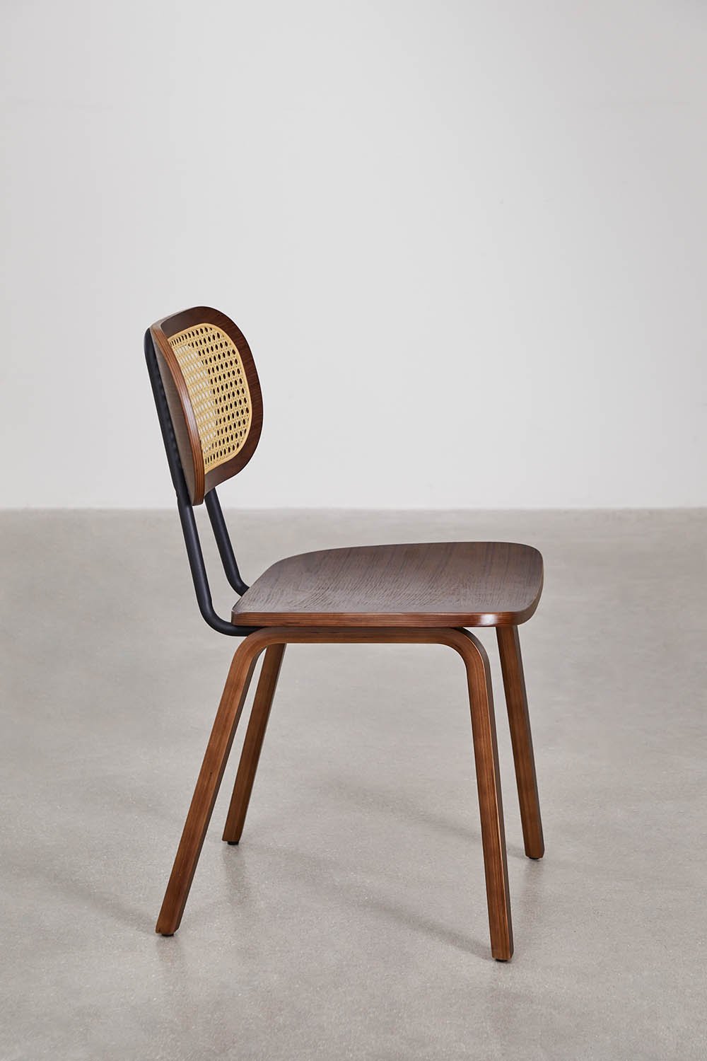 Sedia da pranzo in legno e rattan Kaylia