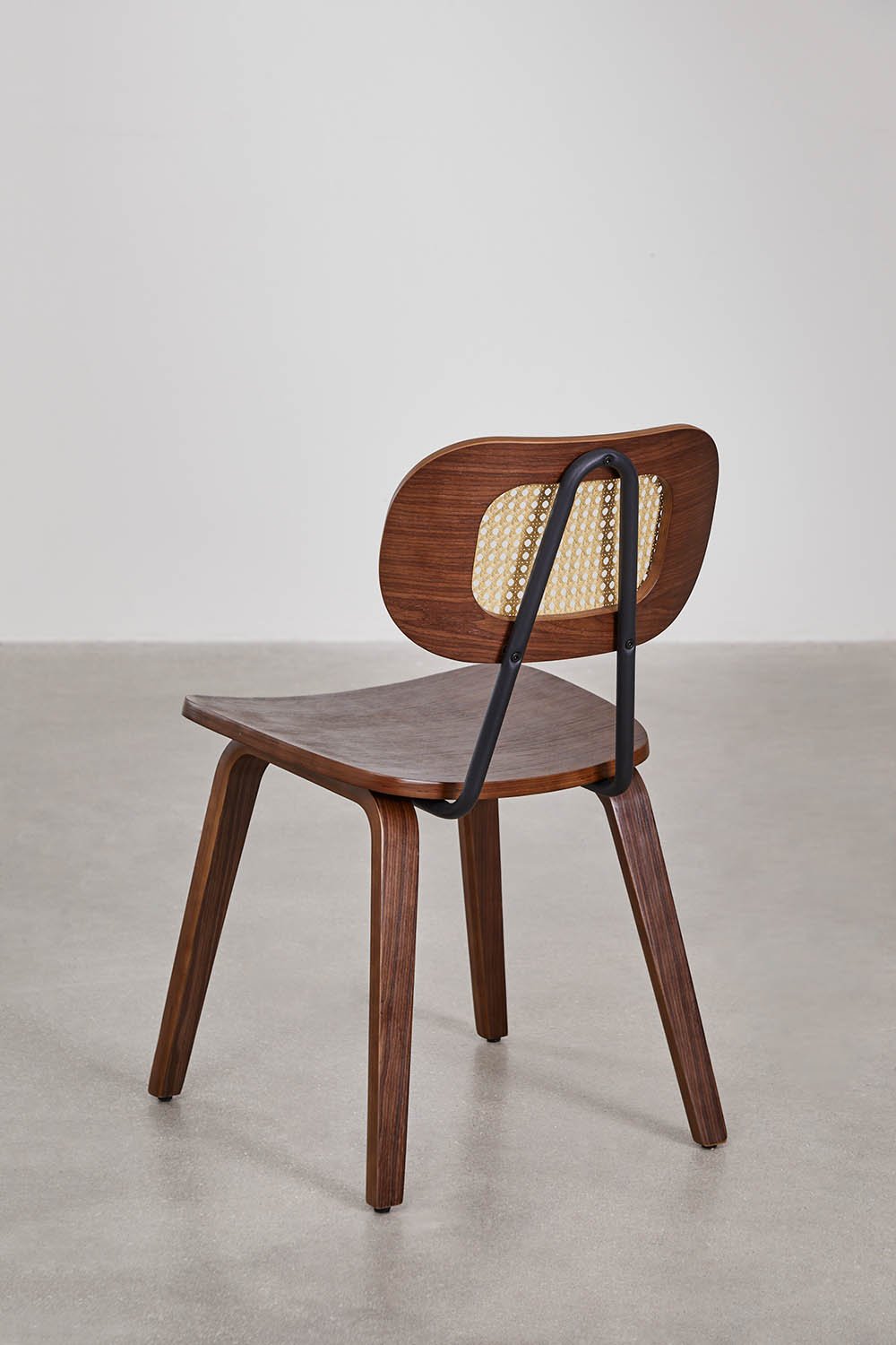 Sedia da pranzo in legno e rattan Kaylia