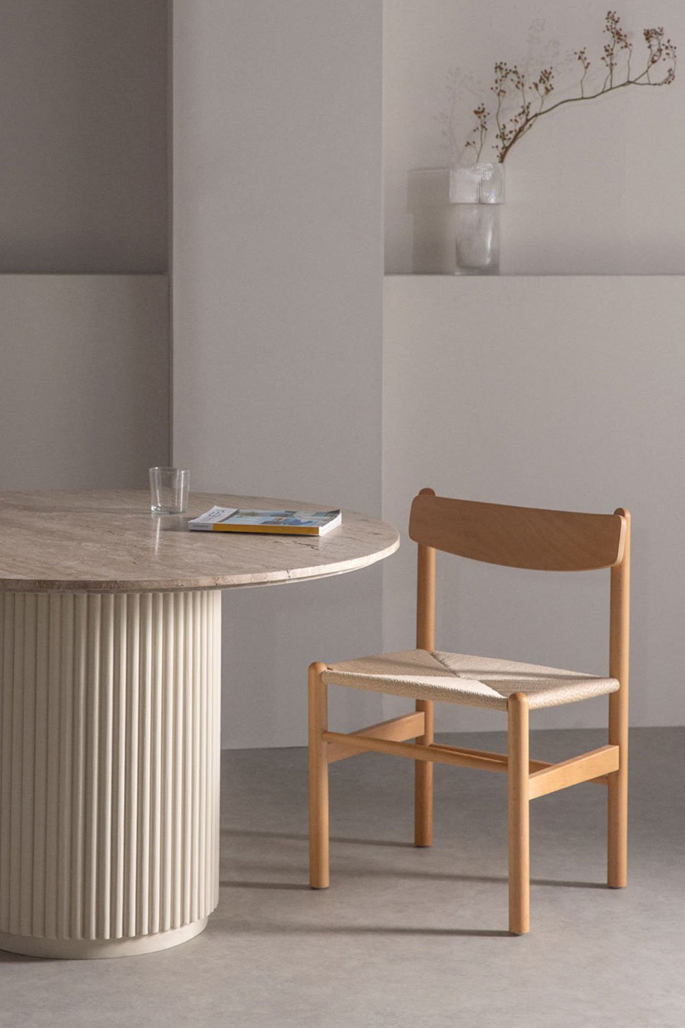Sedia da pranzo in legno Mauren