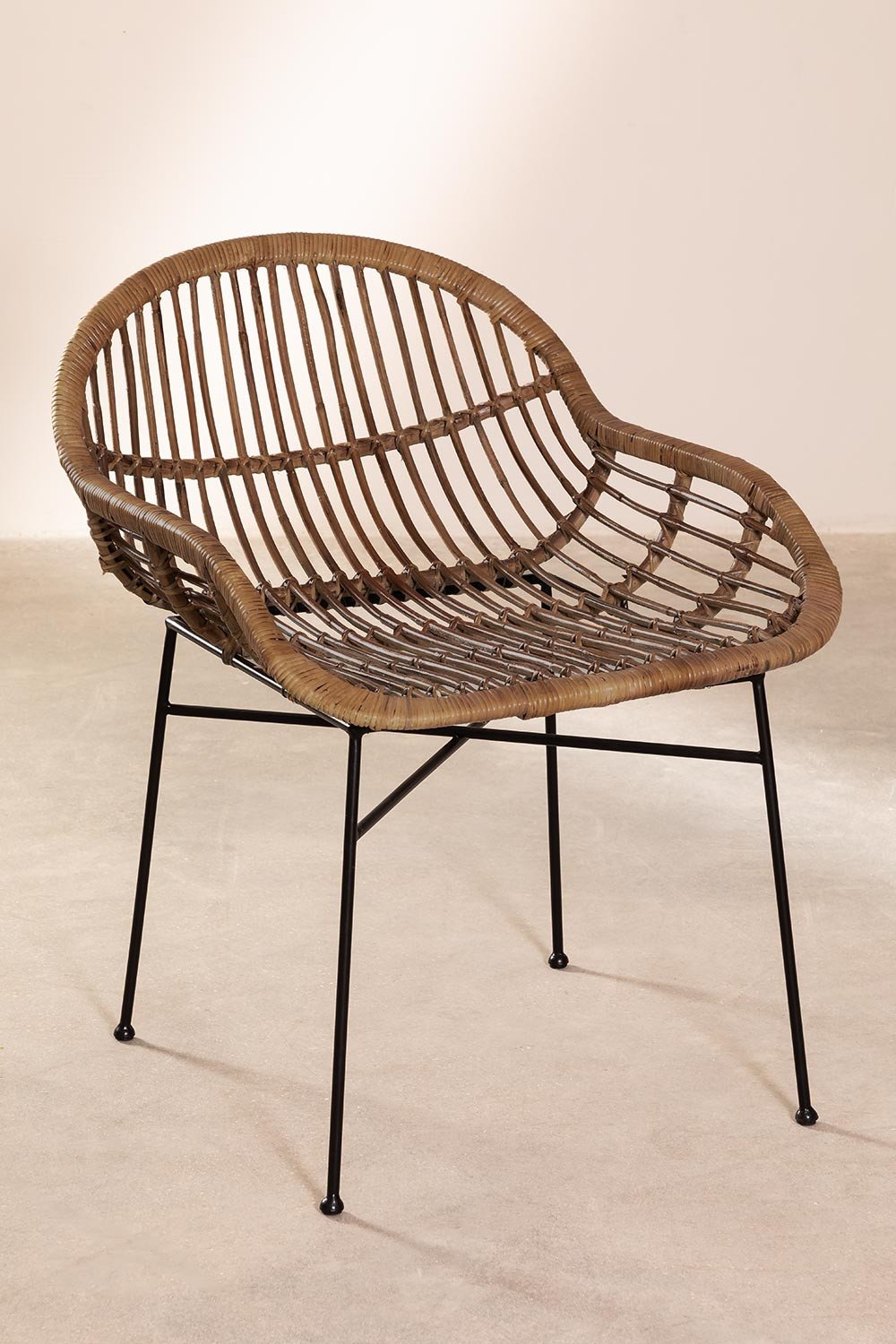 Sedia da pranzo in rattan Nesse