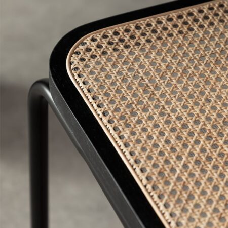 Sedia da pranzo in rattan Tento Black