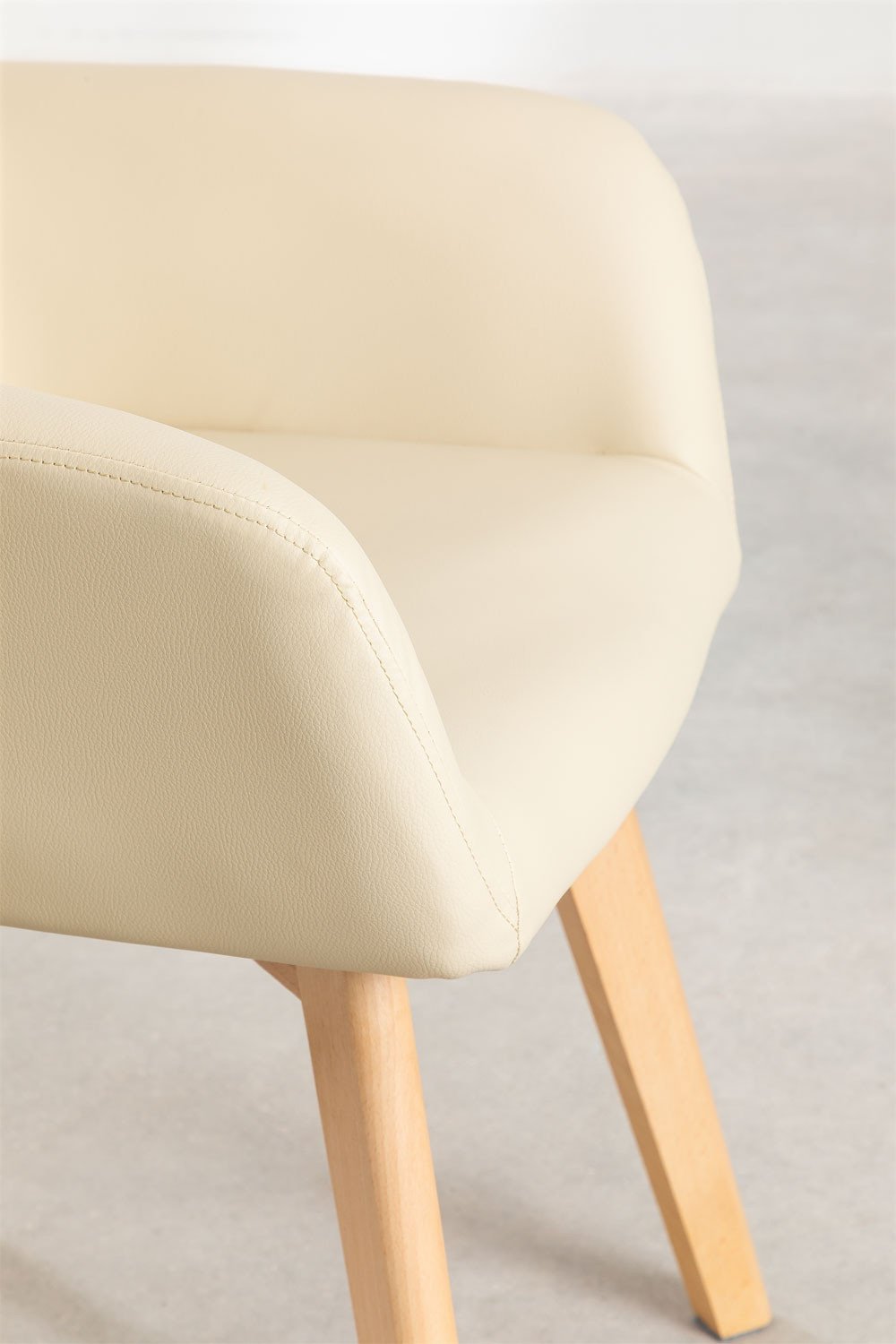 Sedia da pranzo in similpelle con braccioli Ervi Design