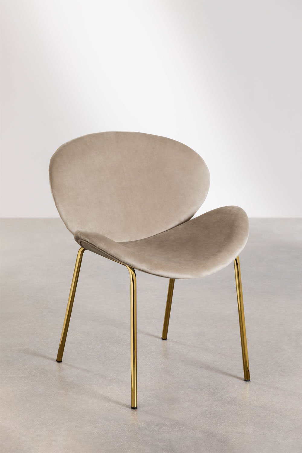 Sedia da pranzo in velluto Fior Gold