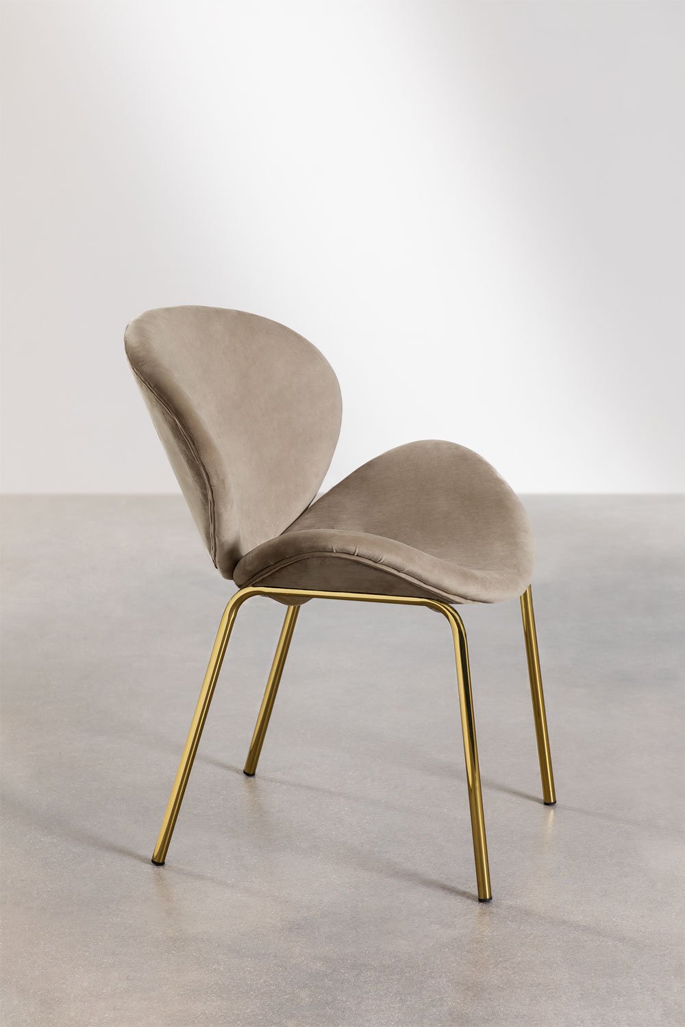 Sedia da pranzo in velluto Fior Gold