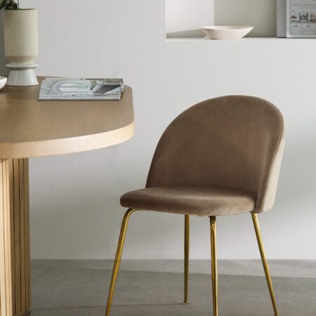 Sedia da pranzo in velluto Kana Design