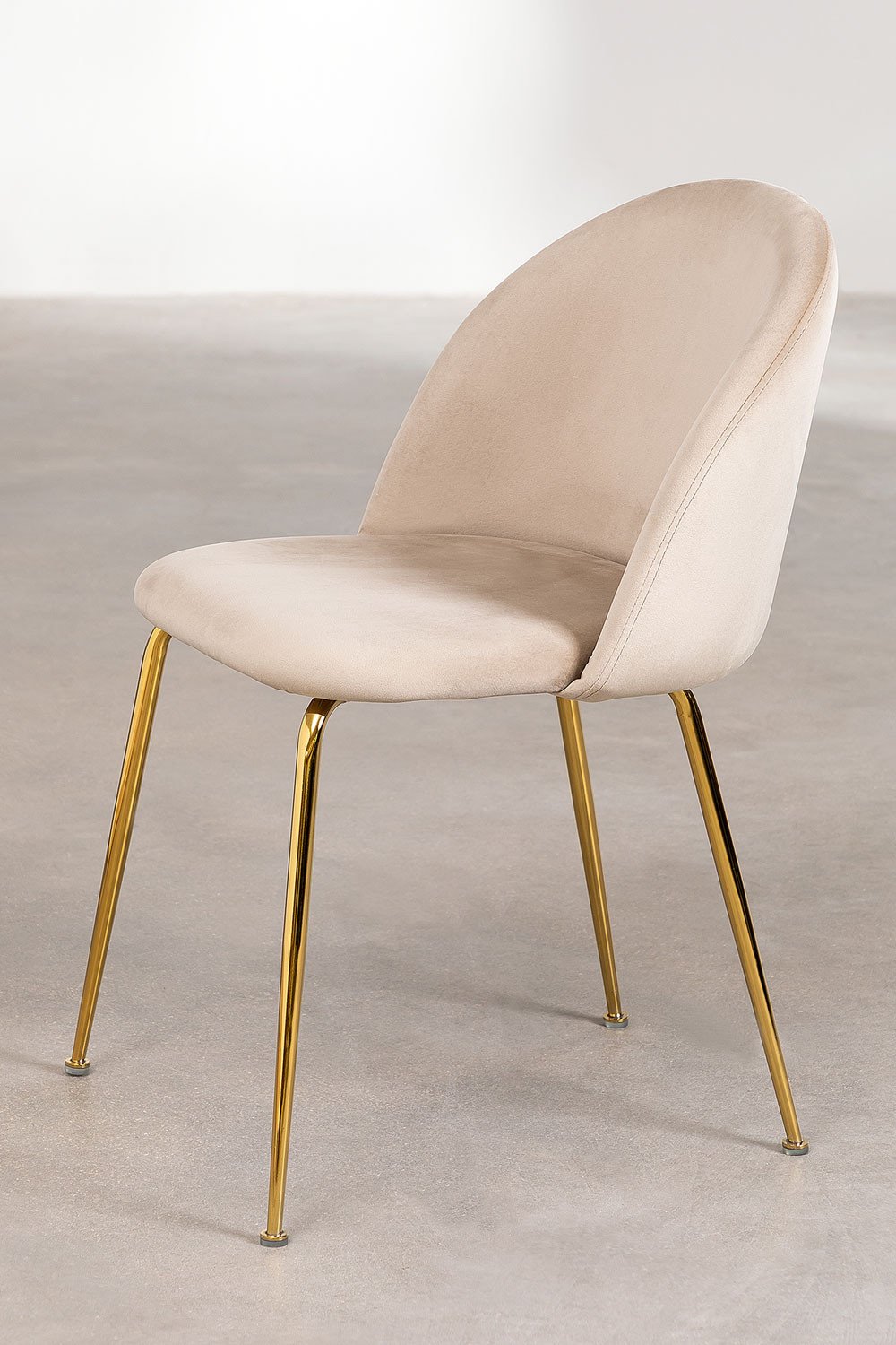 Sedia da pranzo in velluto Kana Design