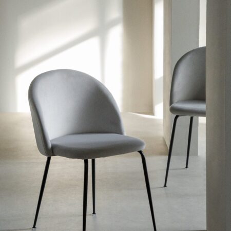 Sedia da pranzo in velluto Kana Design