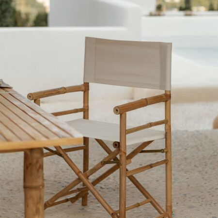 Sedia da regista pieghevole in bambù per giardino Woody