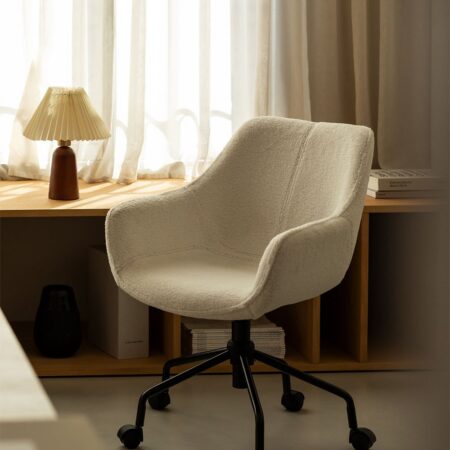 Sedia da scrivania in chenille Lucy