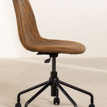 Sedia da scrivania in similpelle Glamm Diamond