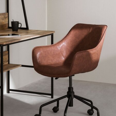 Sedia da scrivania in similpelle Lucy