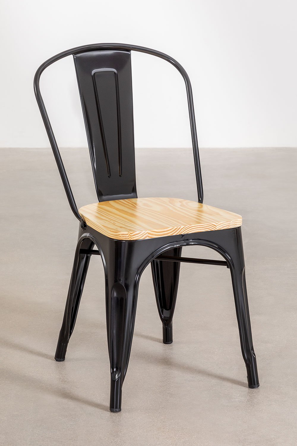 Sedia da pranzo impilabile Lix Madera