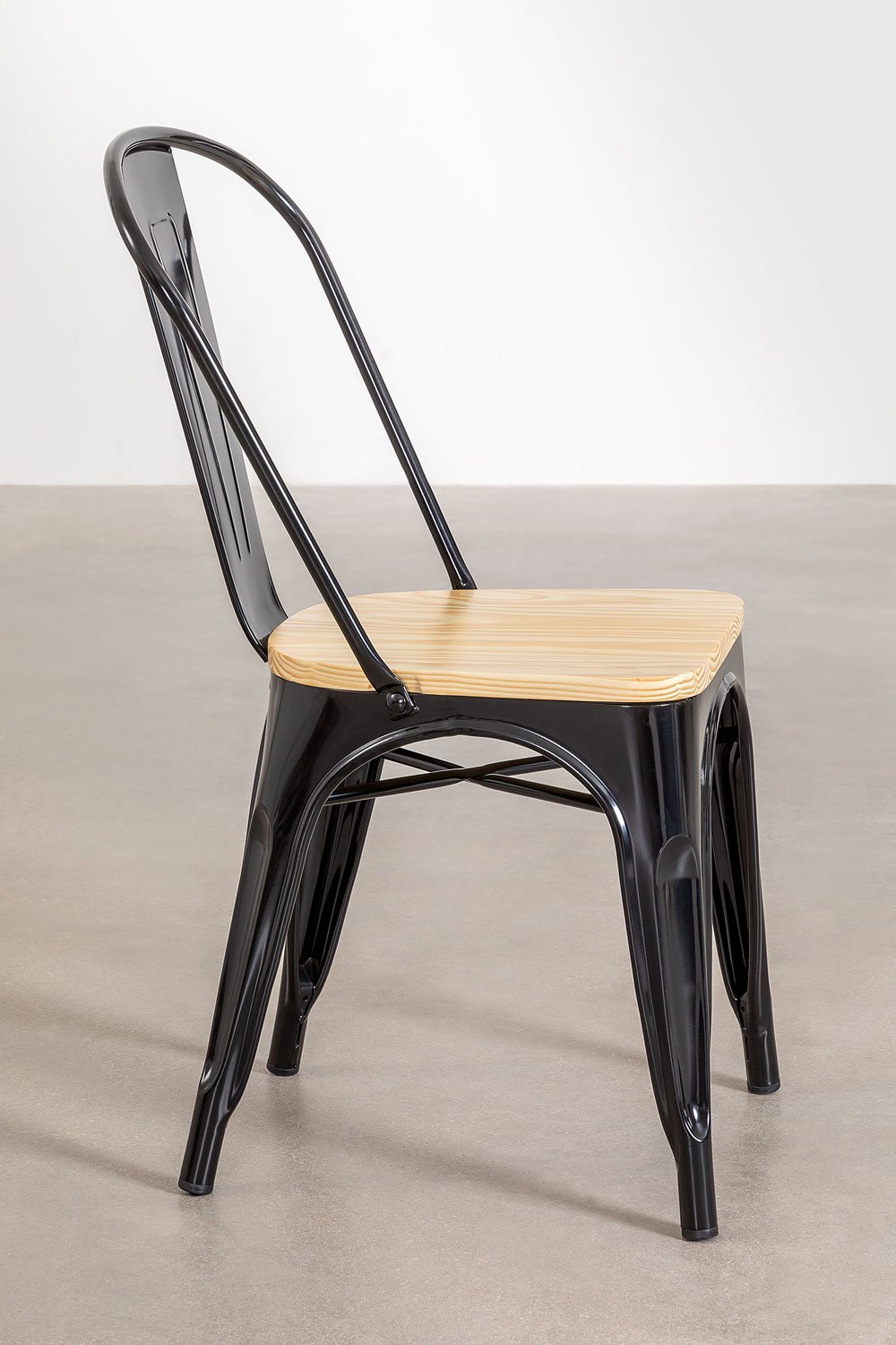Sedia da pranzo impilabile Lix Madera