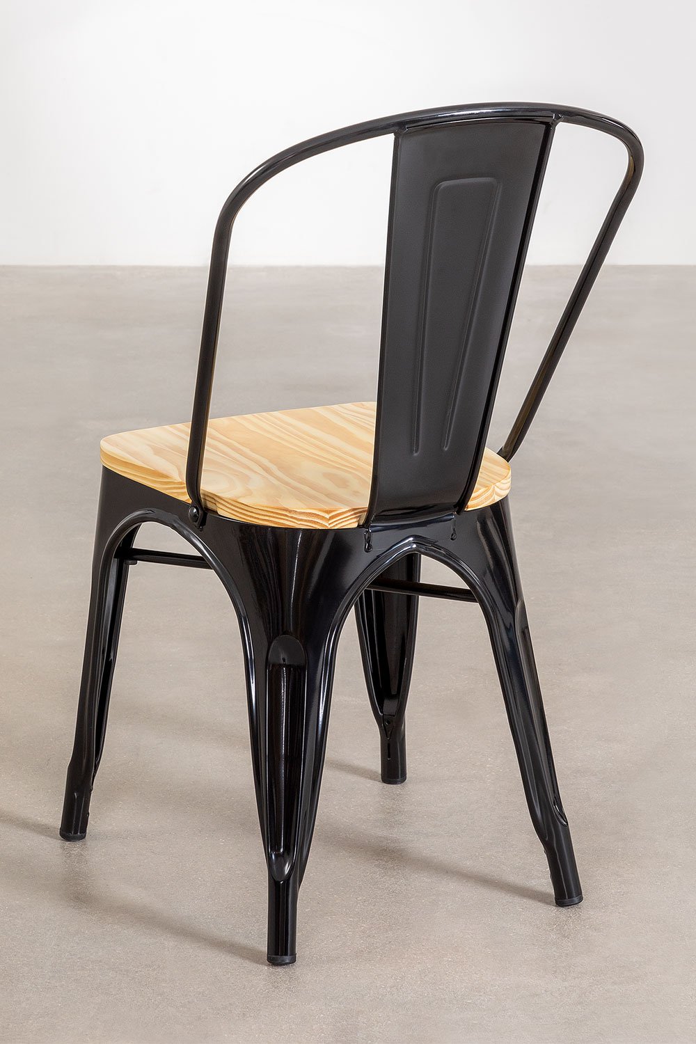 Sedia da pranzo impilabile Lix Madera