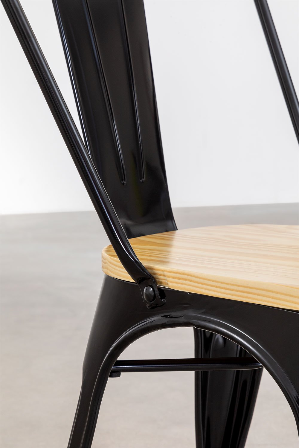 Sedia da pranzo impilabile Lix Madera